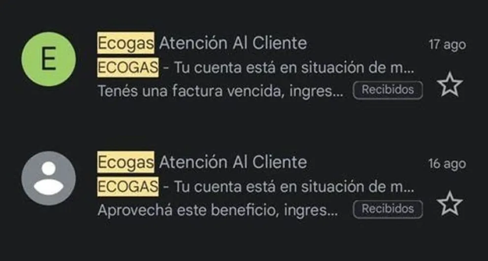 Un bolivarense advirtió que recibió mails dudosos de aviso de deuda: “Sospecho que no es real”