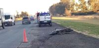 Ruta 226: un motociclista resultó hospitalizado tras ser embestido por una camioneta