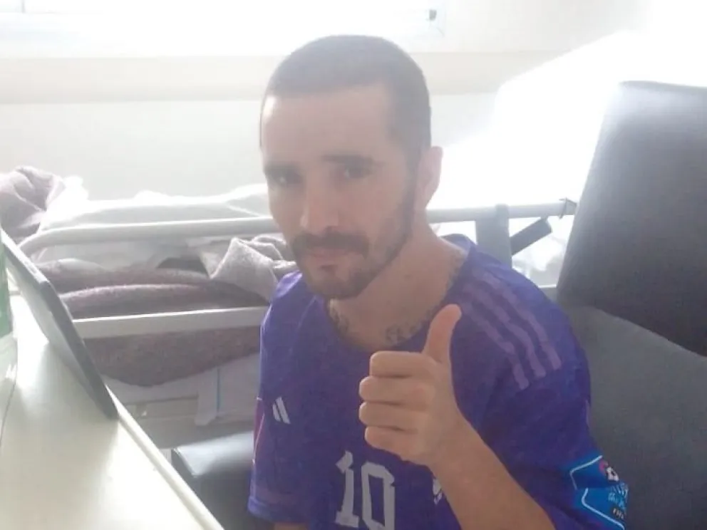 Braian Rojas recibió el alta hospitalario y regresa a Bolívar para seguir con su recuperación