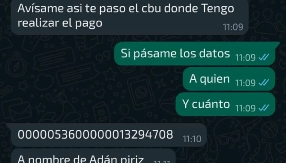 Le robaron su cuenta de WhatsApp y estafaron en 40 mil pesos a su pareja