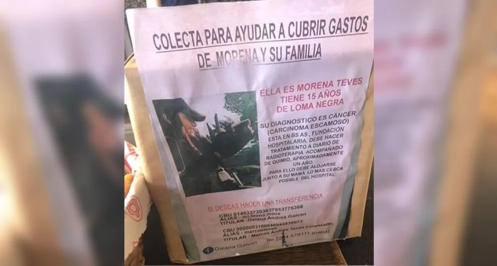 Continúa el pedido de colaboración para la joven que enfrenta un tratamiento oncológico