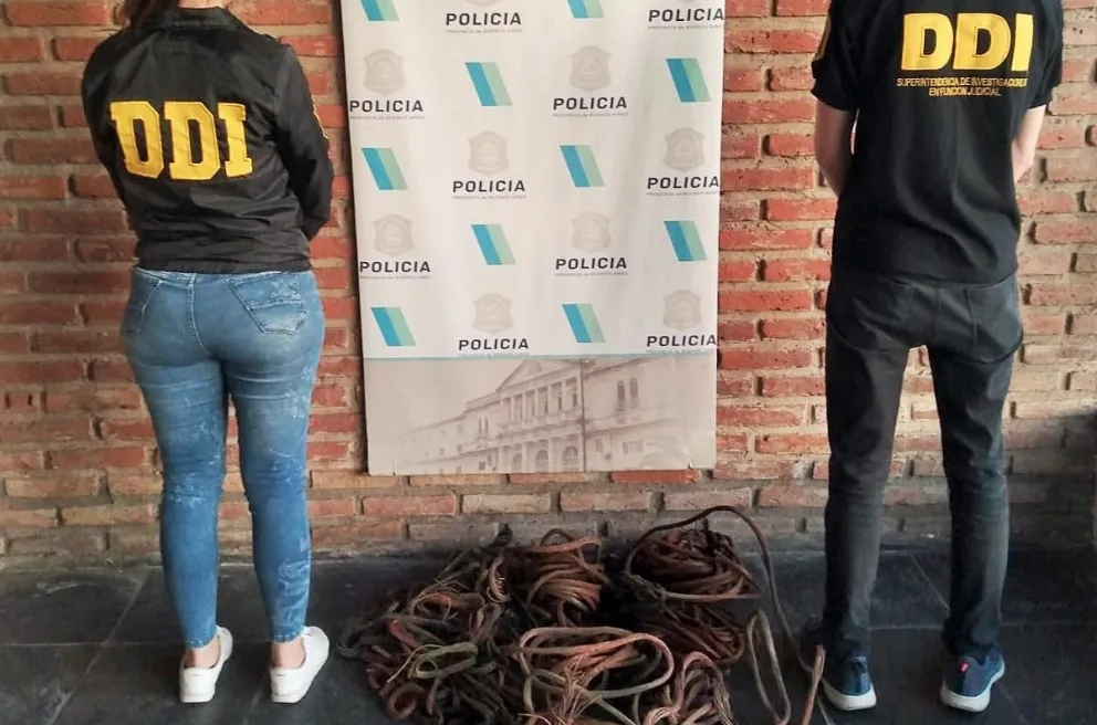 Secuestraron más de 50 kilos de cobre en un operativo policial realizado en zona rural