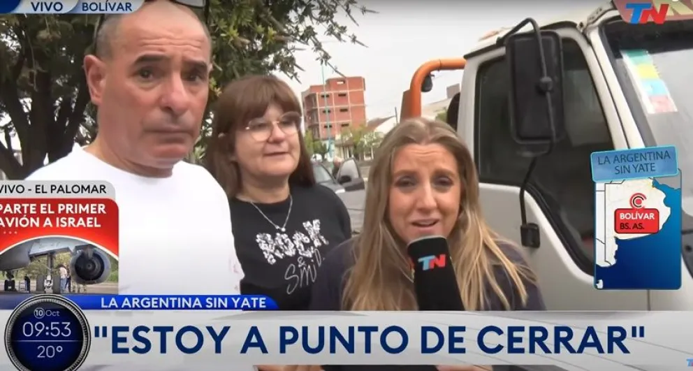TN visitó la ciudad de Bolívar y entrevistó al dueño de Remolques El Trompa