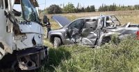 Violento choque en Ruta 5: un camión embistió a una camioneta y una mujer fue hospitalizada