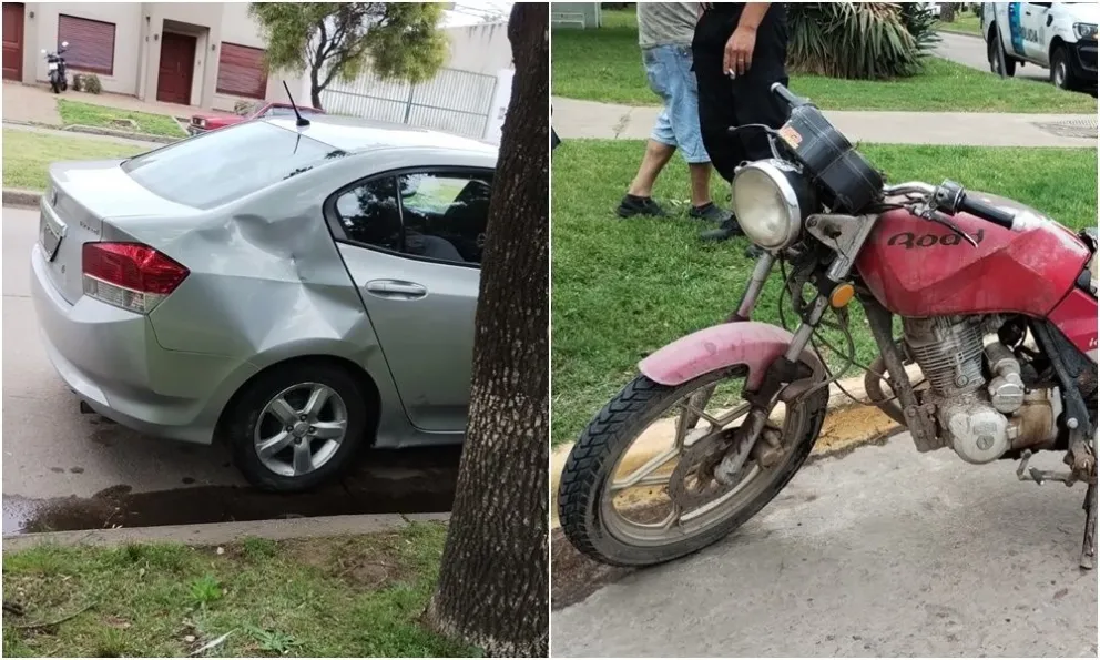 Motociclista resultó hospitalizado tras una colisión en Belgrano y 9 de Julio