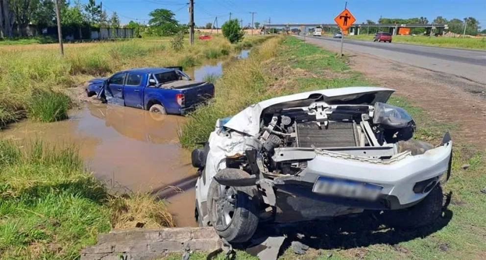 Ruta 205: cuatro personas hospitalizadas tras un violento choque