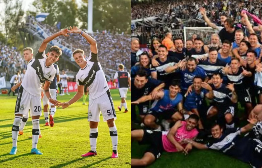No se olvidan del Lobo: Nacho Miramón y Pupi Lescano celebraron la permanencia de Gimnasia en Primera