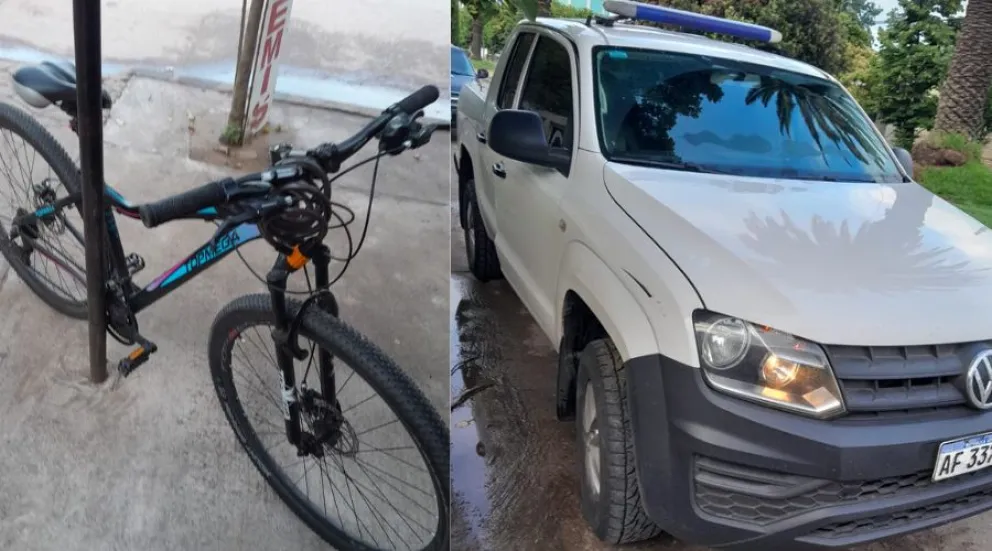 Ciclista hospitalizada tras ser chocada por una camioneta del Servicio Penitenciario