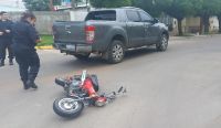 Un motociclista fue hospitalizado tras una colisión en Saavedra y Rebución
