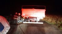 Ruta 205: un camión fue asistido tras sufrir un principio de incendio mientras circulaba