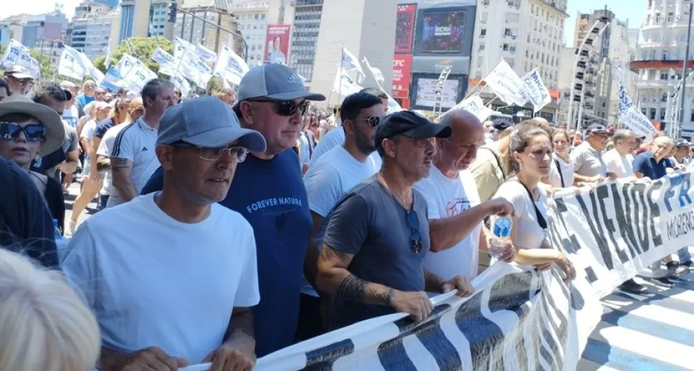Marcos Pisano se sumó al paro nacional y marchó en Buenos Aires