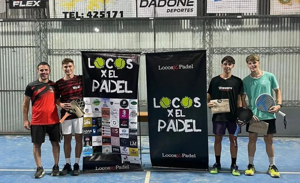 Padel: Conte y Venini se consagraron campeones del Torneo de Primera jugado en Bolívar