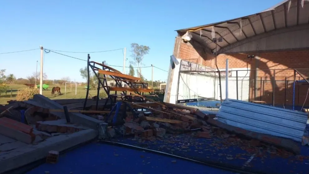 Bolívar no fue la única: la ciudad de Saladillo sufrió una imponente tormenta con graves daños