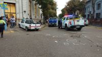 Chocaron dos camionetas en la esquina del Banco Nación: una persona hospitalizada