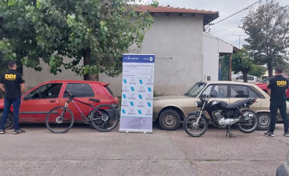 Sub DDI secuestró automóviles y rodados vinculados con el robo en una quinta de Bolívar