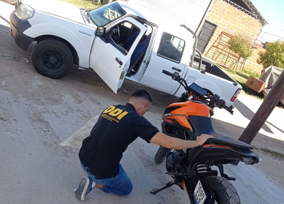 Interceptaron y detuvieron a un joven de Bolívar que andaba en una moto robada