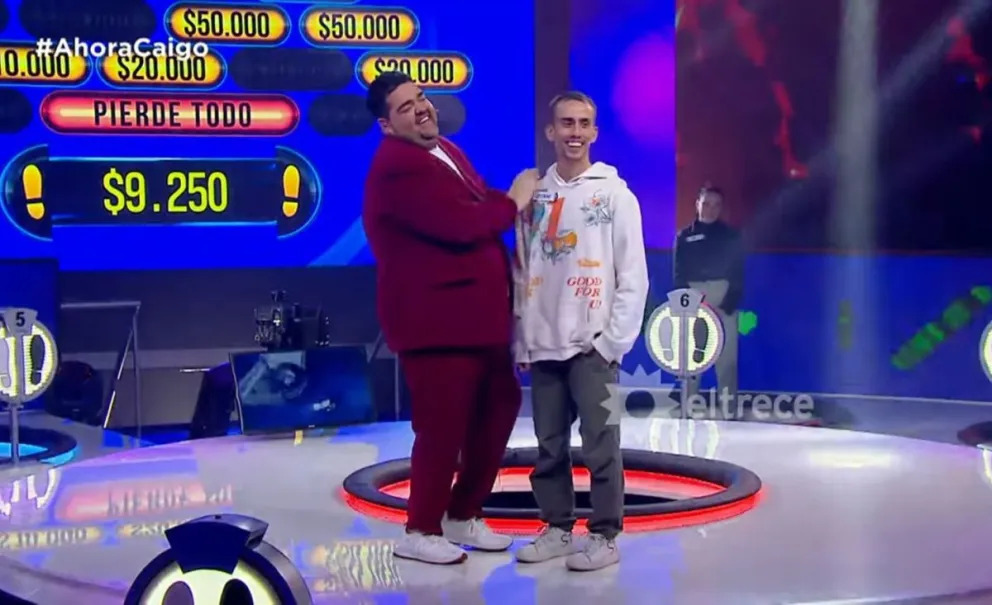 El bolivarense Juani Zazzarini participó del programa Ahora Caigo por El Trece