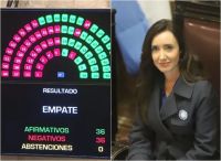 Se aprobó la ley Bases: hubo empate y la votación fue definida por Victoria Villarruel