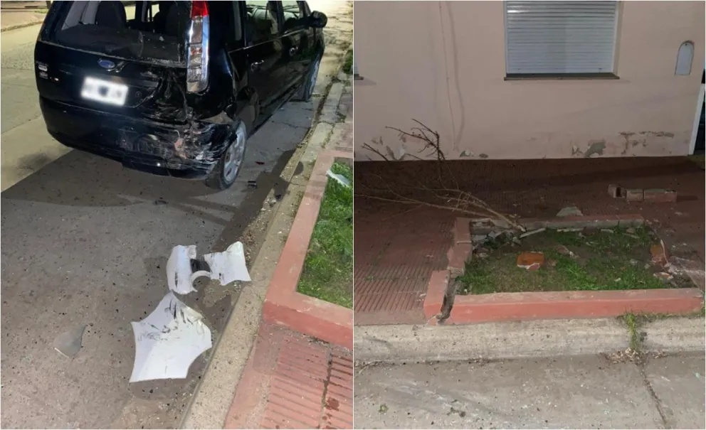 Violento accidente en calle Olavarría: perdió el control y provocó un choque en cadena