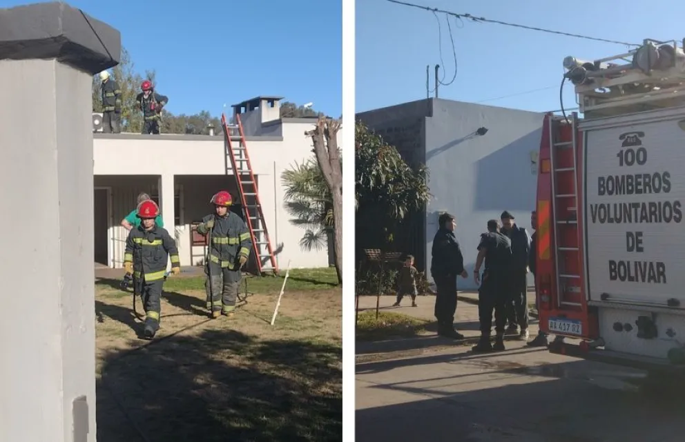 Dos principios de incendio en simultáneo alertaron a los bomberos