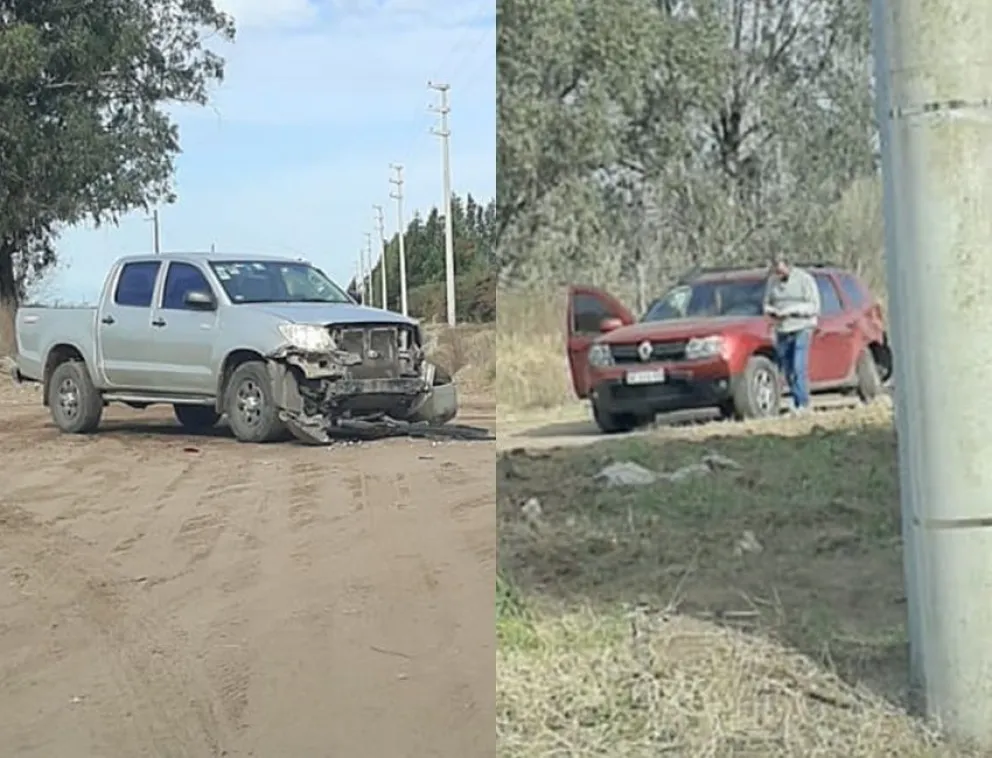 Dos camionetas protagonizaron un fuerte choque en la esquina de Pasquali y De Lucía