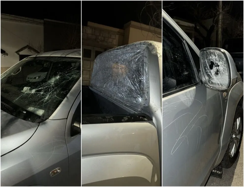 Descontrol total: una mujer fue filmada destrozando una camioneta en pleno centro