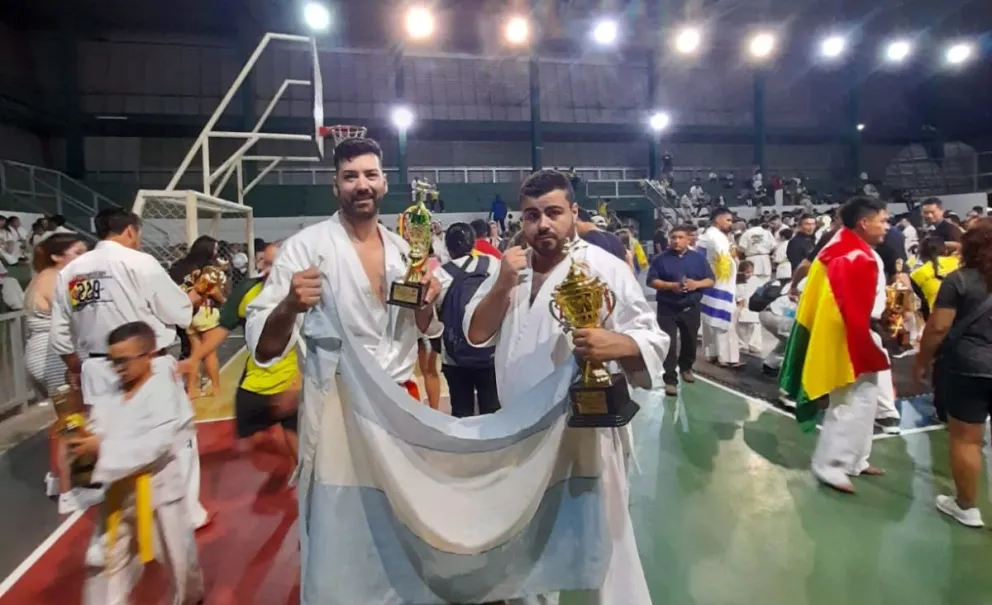 Destacada participación de Emiliano Potignano y Agustín Carbajo en la Copa América de Karate Kyokushin