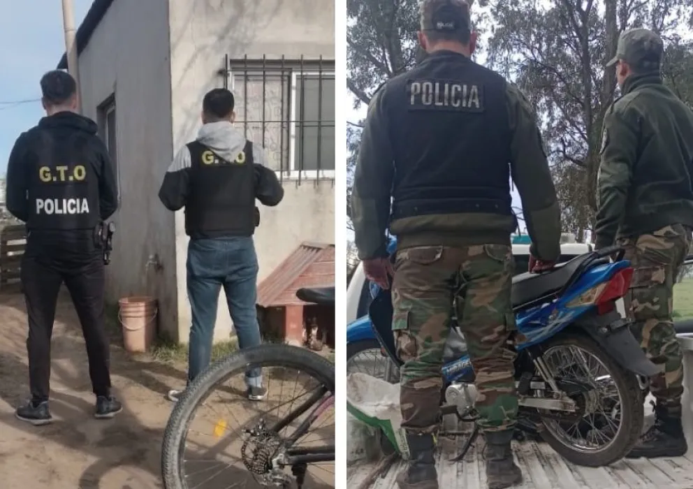 Policía recupera dos motos robadas tras allanar barrio Pompeya y La Portada