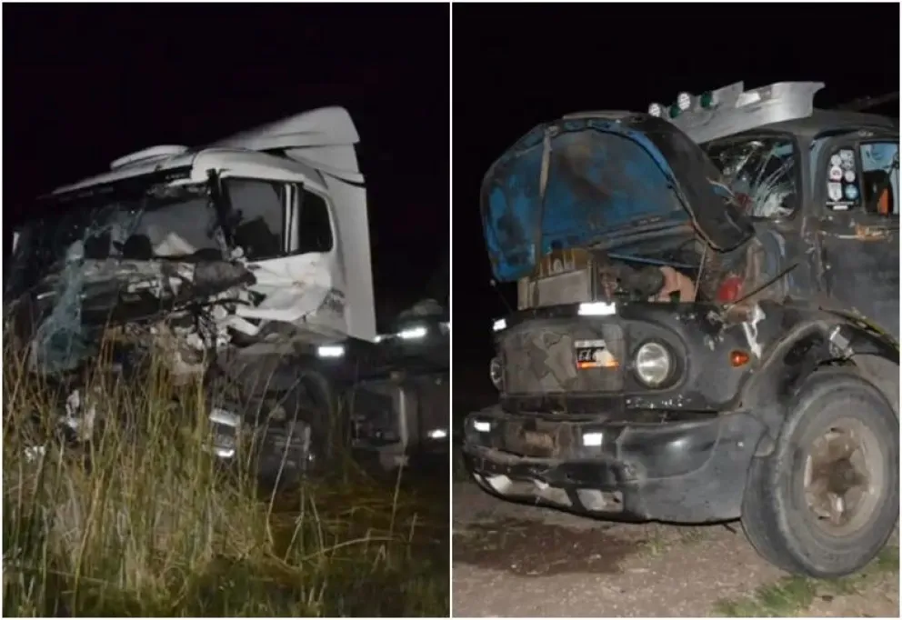 Violento choque en la ruta 226 a la altura de Espigas: dos camioneros terminaron en el hospital
