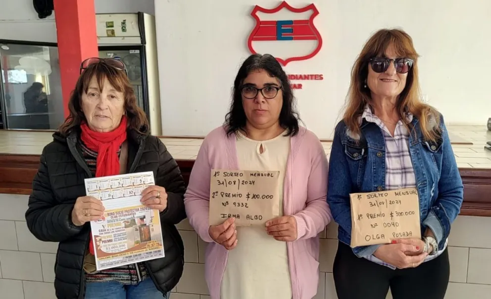 Se entregaron los premios del primer sorteo mensual de la rifa del Club Estudiantes