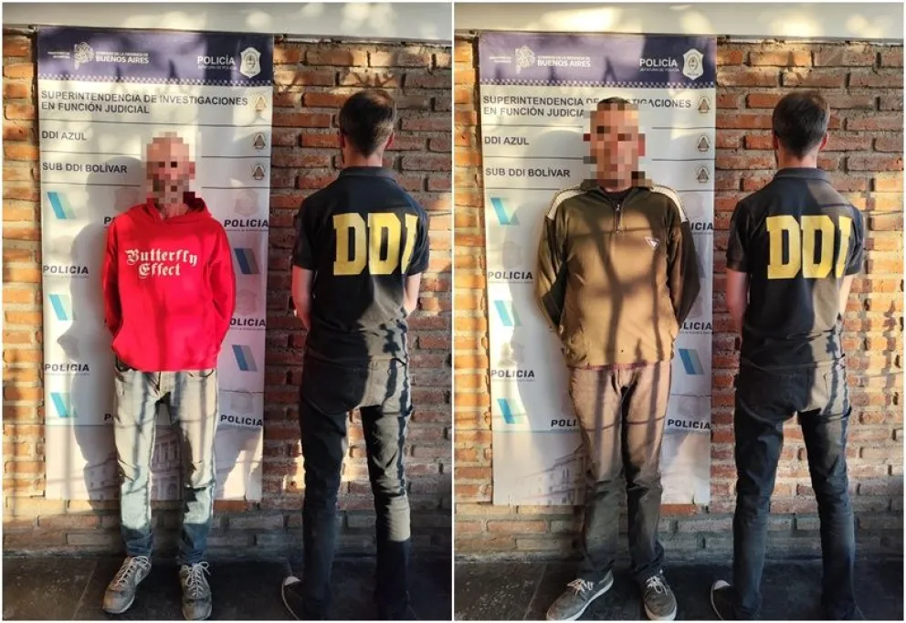 Tienen 48 y 52 años: detienen en Bolívar a dos hombres acusados de violar a menores de edad