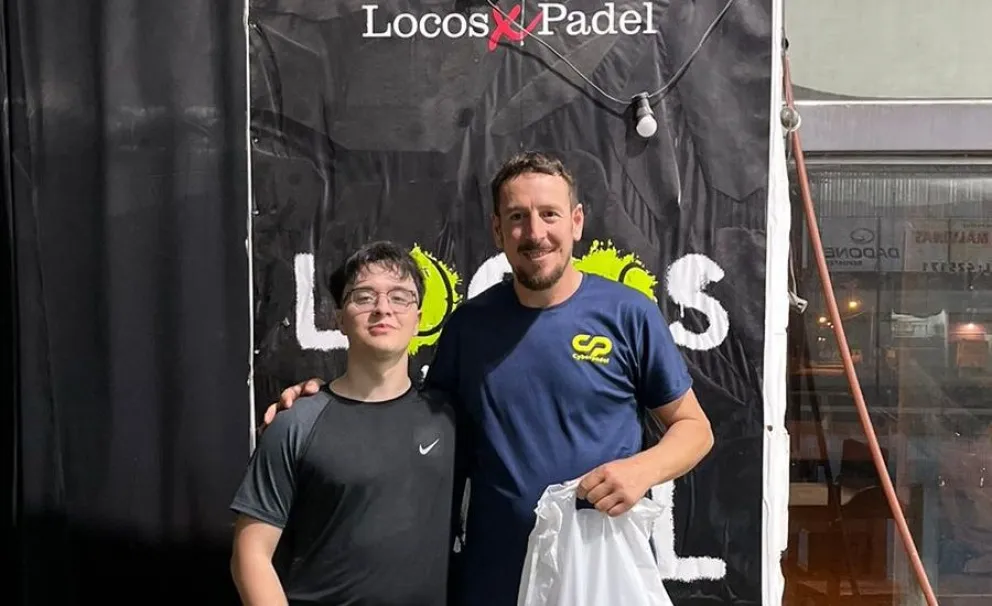 Mariano Crognale y Franco Ortiz, campeones de 8va B en el Circuito Bolivarense de Pádel