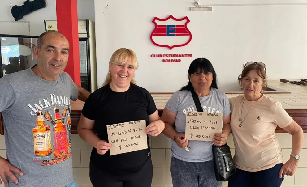 Se entregaron los premios de la rifa del Club Estudiantes: quiénes fueron las ganadoras