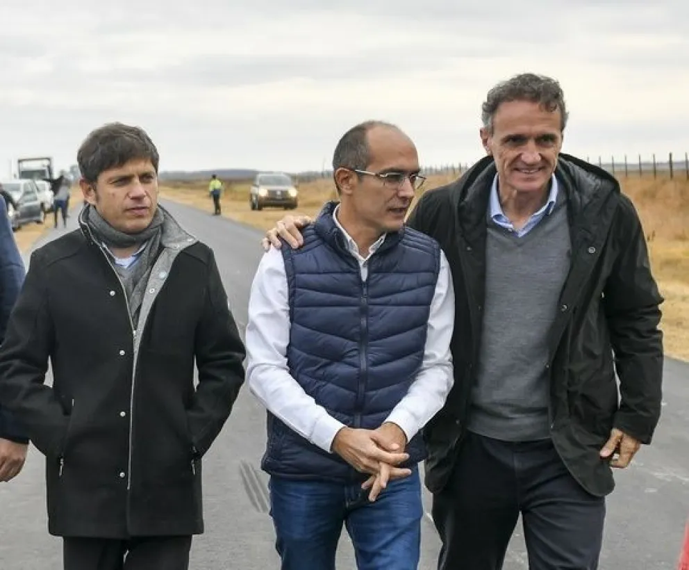 Axel Kicillof, Marcos Pisano y Gabriel Katopodis.