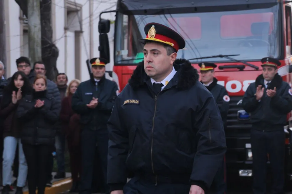 Carlos Lemos, flamante jefe del cuerpo activo de Bomberos Voluntarios de Bolívar | Foto: Pilar Posadas
