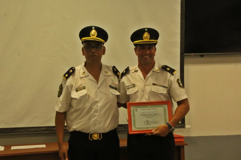 Marcos Navarro junto a Pedro Poveda. 