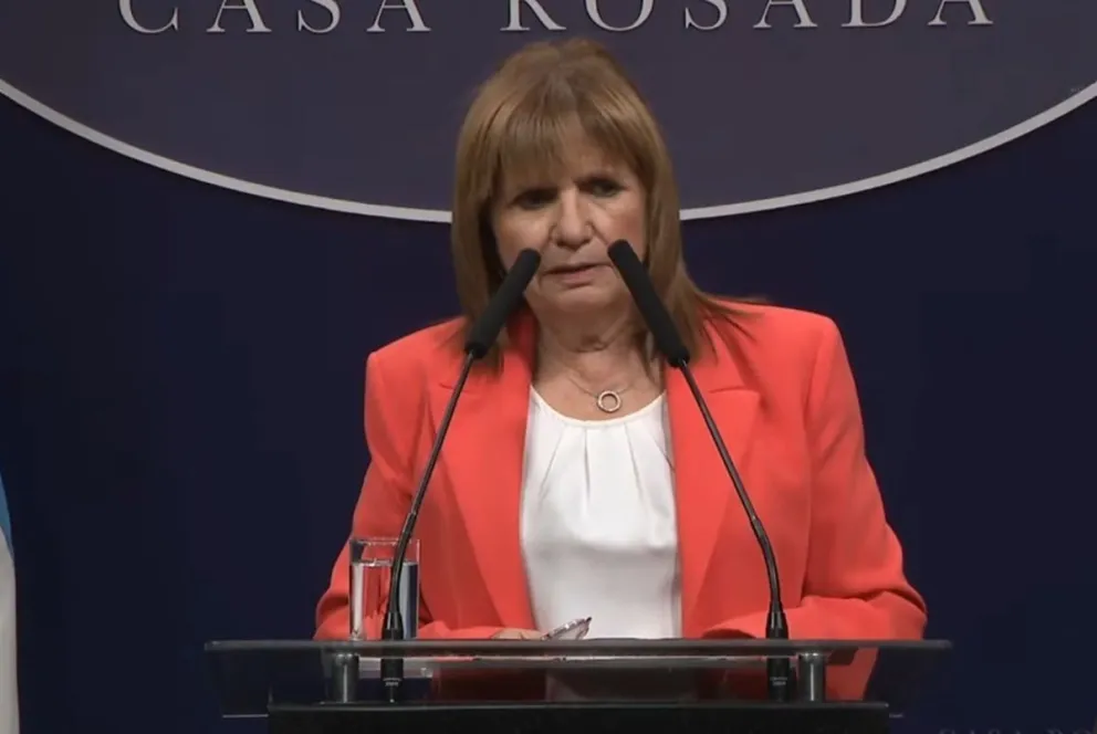 Patricia Bullrich, ministra de Seguridad de la Nación.