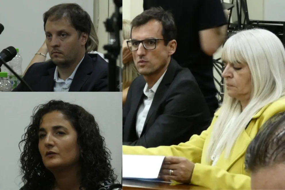 Nicolás Morán, Emilia Palomino, César Pacho y Sandra Santos, concejales de bloques opositores en Bolívar.