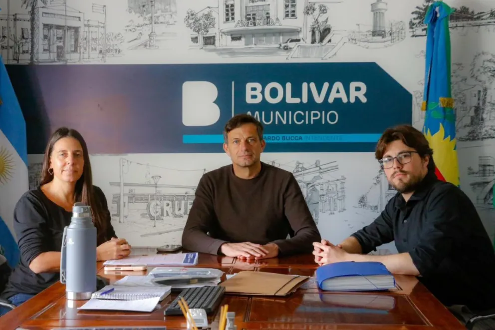 Fernanda Colombo, Eduardo 'Bali' Bucca y Agustín Fluger.