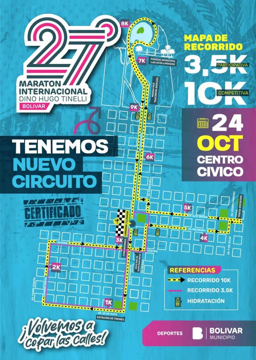 Nuevo circuito de la Marat&oacute;n Internacional Dino Hugo Tinelli 2026